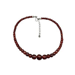 JAY KING Amber Necklace Graduated Polished 22" Long DTR 925 Desert Rose Trading